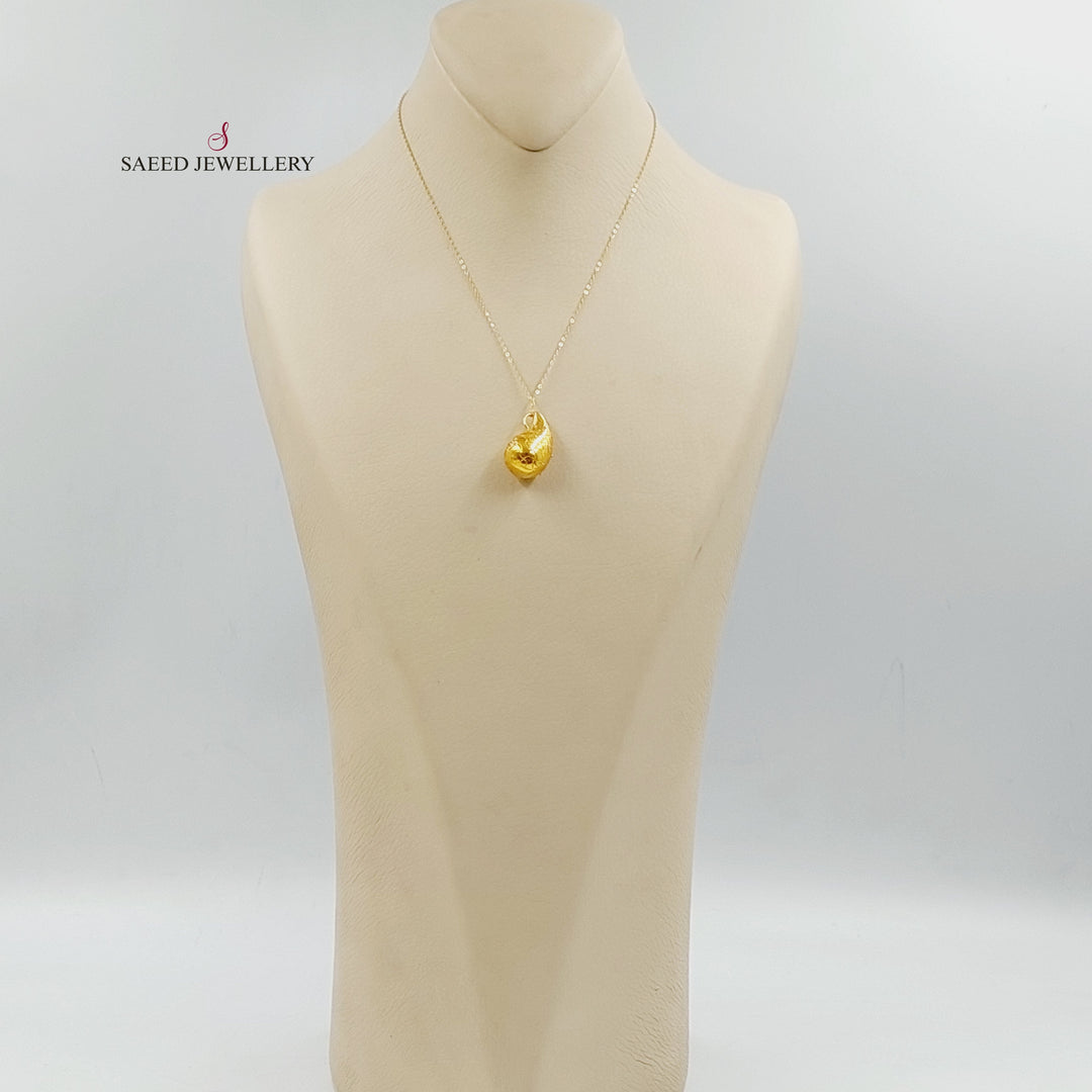 21K عقد لوزة مرصع-مجوهرات الشيخ سعيد-Saeed Jewelry 