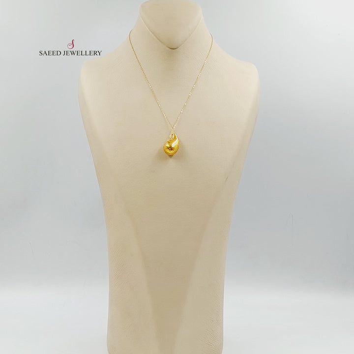 21K عقد لوزة مرصع-مجوهرات الشيخ سعيد-Saeed Jewelry 