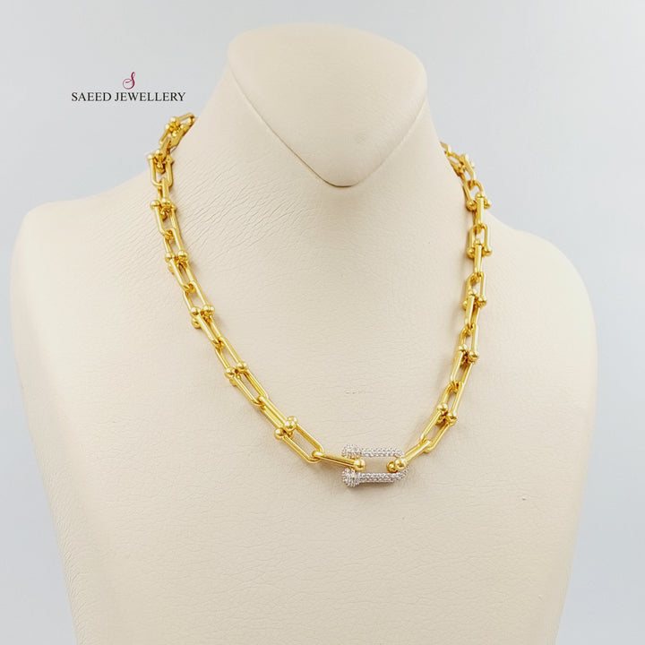 21K عقد بيبر كليب مرصع-مجوهرات الشيخ سعيد-Saeed Jewelry 