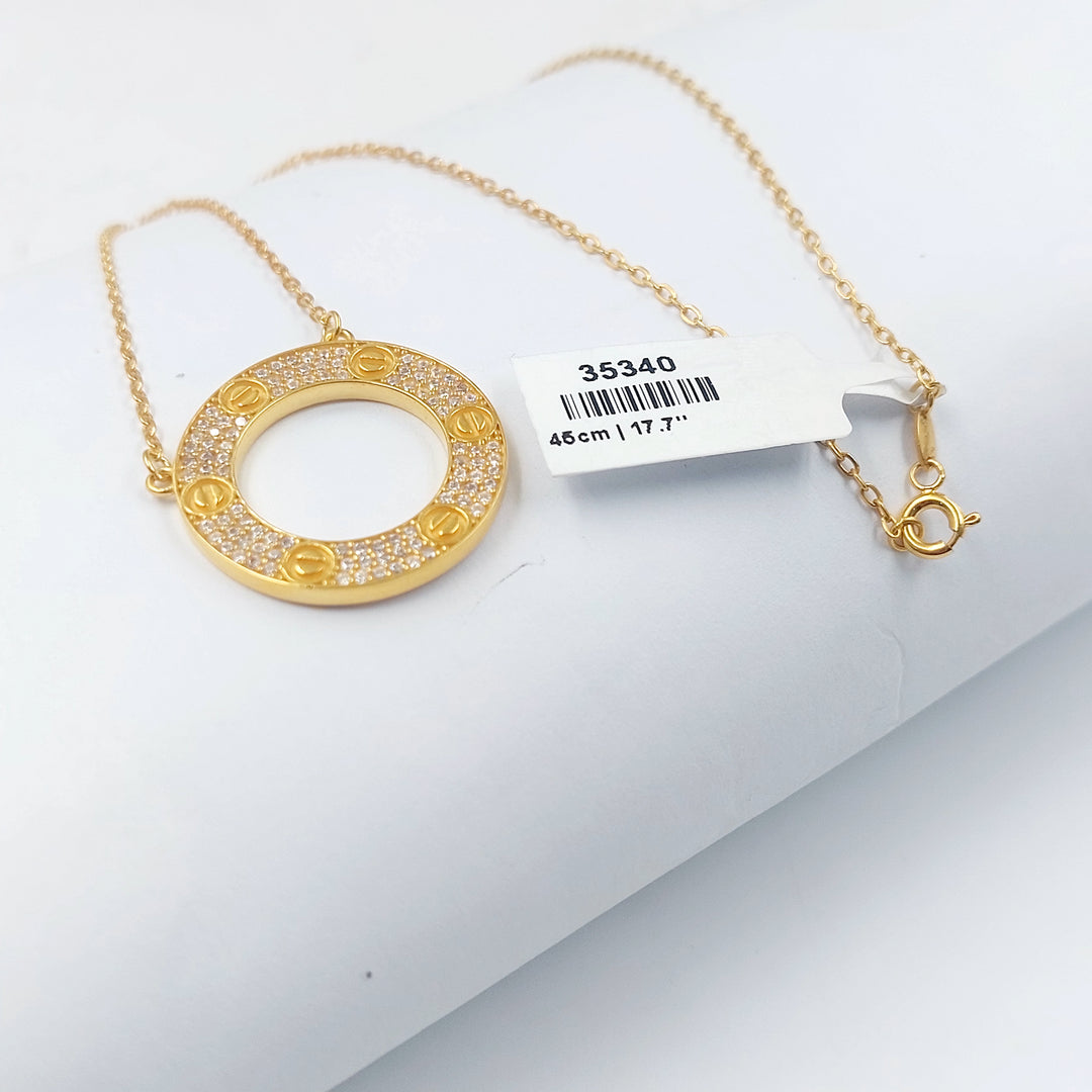 21K عقد فيجارو مرصع-مجوهرات الشيخ سعيد-Saeed Jewelry 