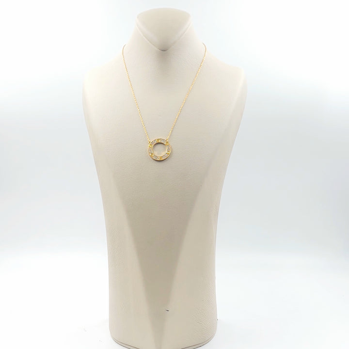 21K عقد فيجارو مرصع-مجوهرات الشيخ سعيد-Saeed Jewelry 