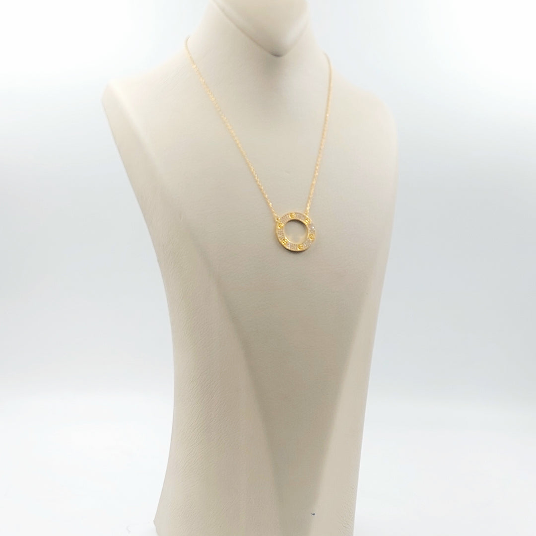 21K عقد فيجارو مرصع-مجوهرات الشيخ سعيد-Saeed Jewelry 