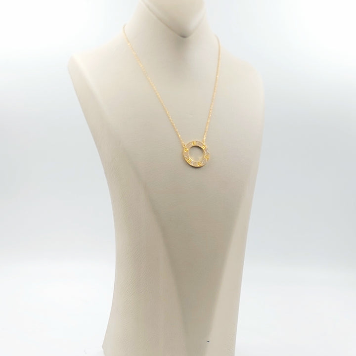 21K عقد فيجارو مرصع-مجوهرات الشيخ سعيد-Saeed Jewelry 