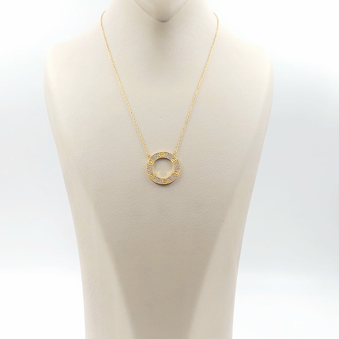 21K عقد فيجارو مرصع-مجوهرات الشيخ سعيد-Saeed Jewelry 