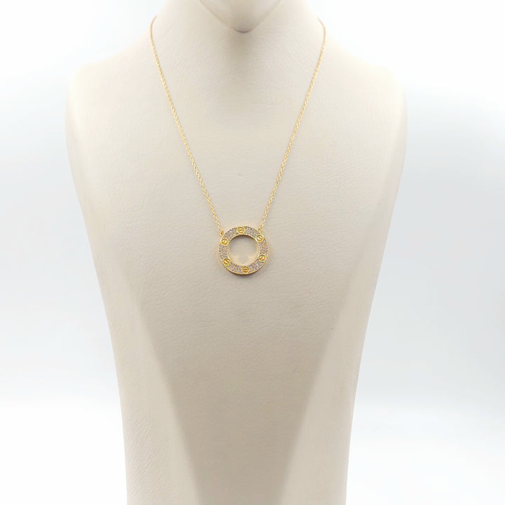 21K عقد فيجارو مرصع-مجوهرات الشيخ سعيد-Saeed Jewelry 