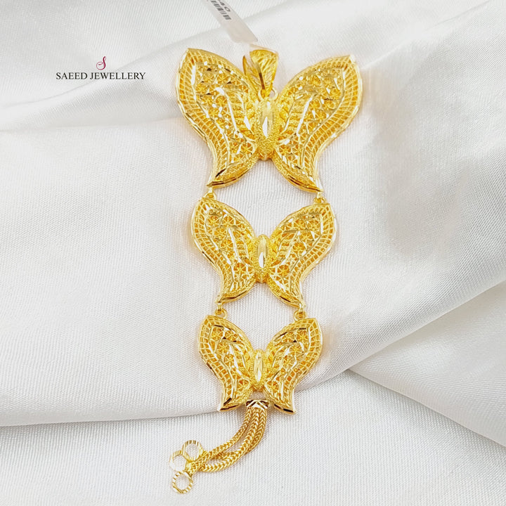 21K تعليقة فراشة بحريني-مجوهرات الشيخ سعيد-Saeed Jewelry 
