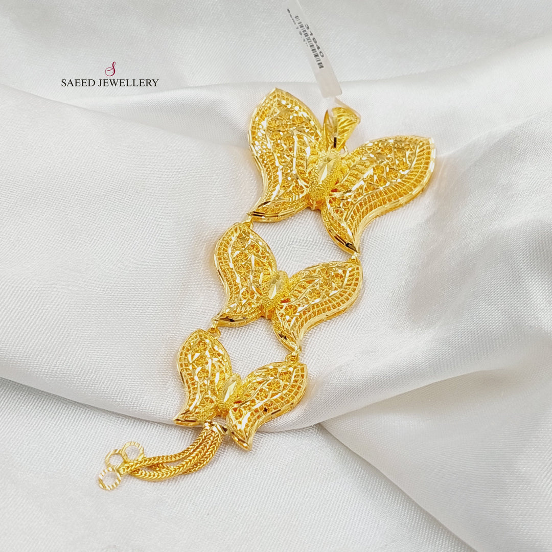 21K تعليقة فراشة بحريني-مجوهرات الشيخ سعيد-Saeed Jewelry 