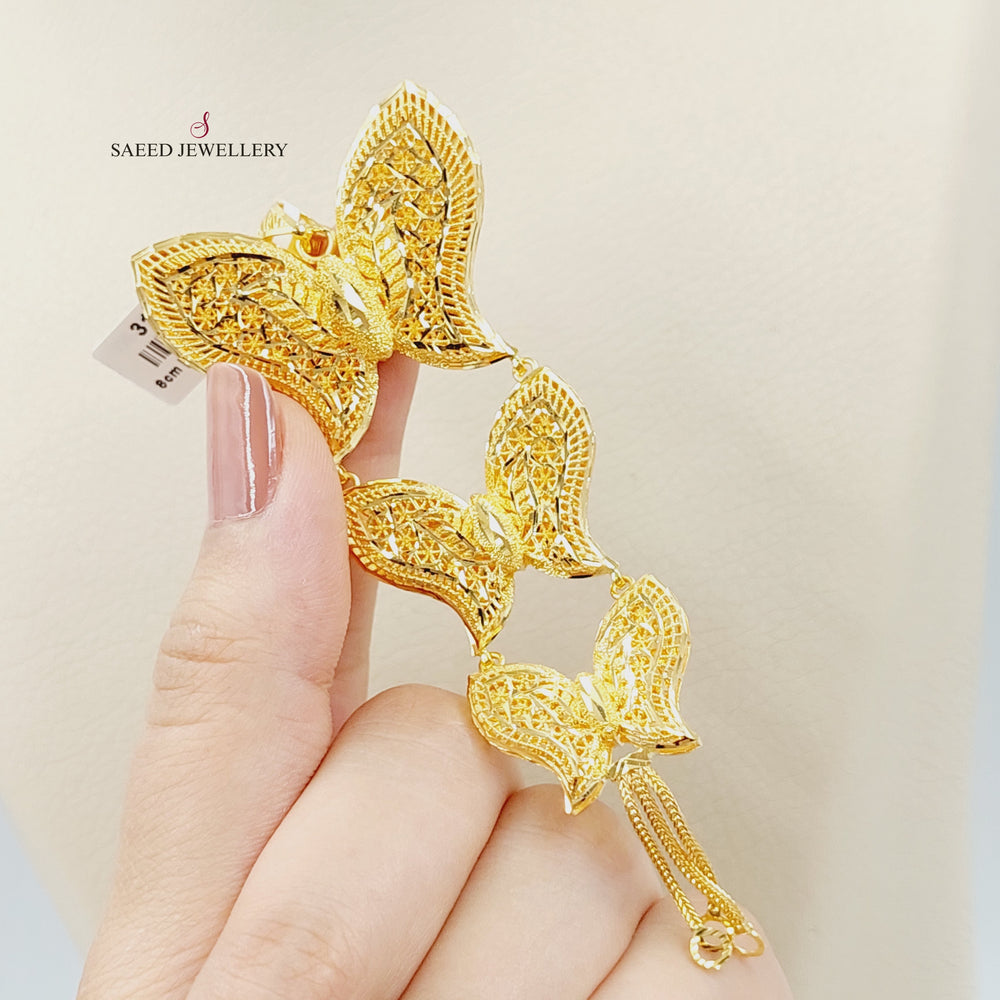 21K تعليقة فراشة بحريني-مجوهرات الشيخ سعيد-Saeed Jewelry 