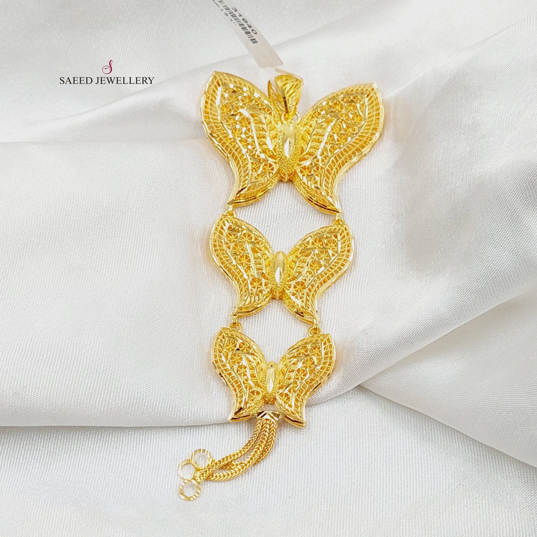 21K تعليقة فراشة بحريني-مجوهرات الشيخ سعيد-Saeed Jewelry 