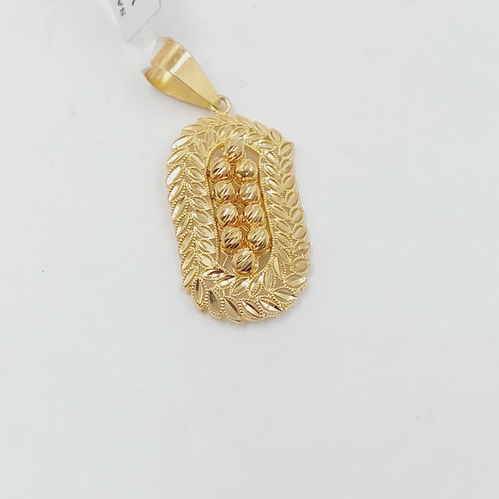 21K تعليقة ورق الشجر طابات-مجوهرات الشيخ سعيد-Saeed Jewelry 