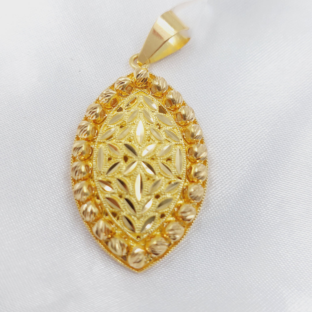 21K تعليقة ورق الشجر طابات-مجوهرات الشيخ سعيد-Saeed Jewelry 