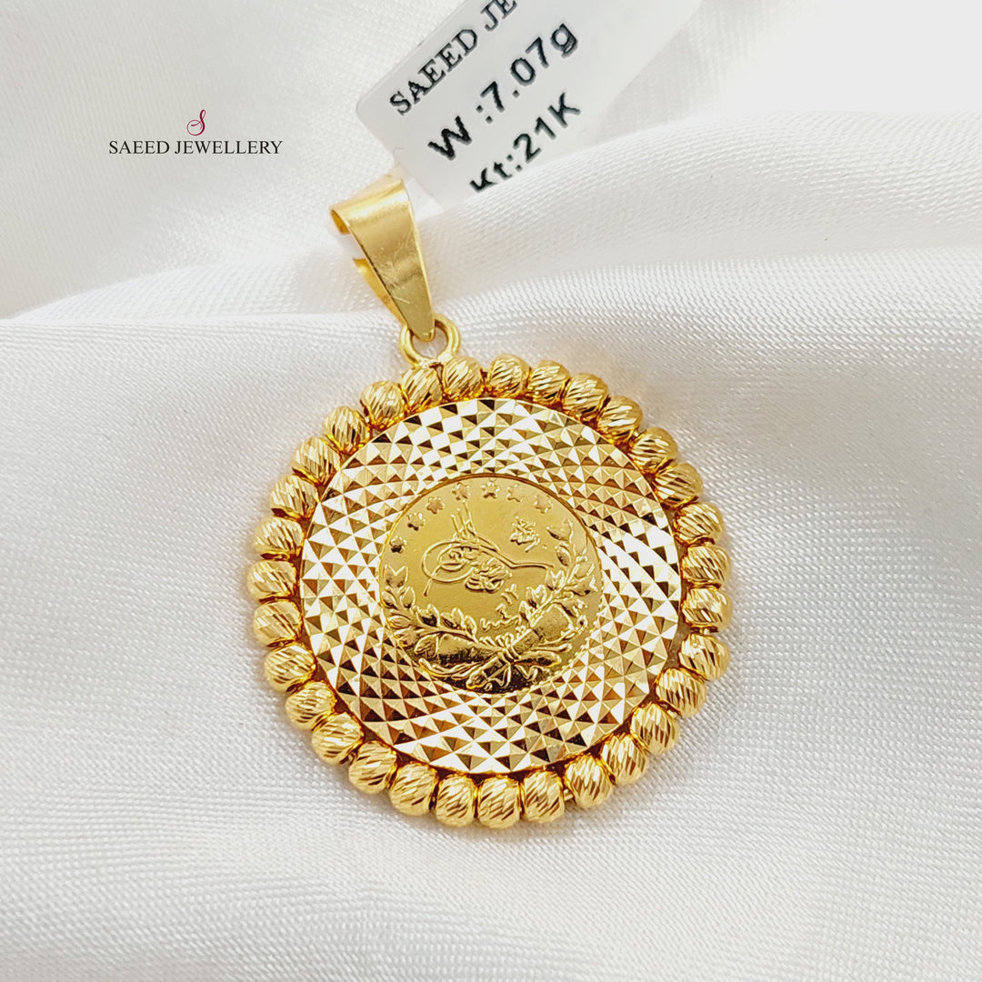 21K تعليقة رشادي طابات-مجوهرات الشيخ سعيد-Saeed Jewelry 