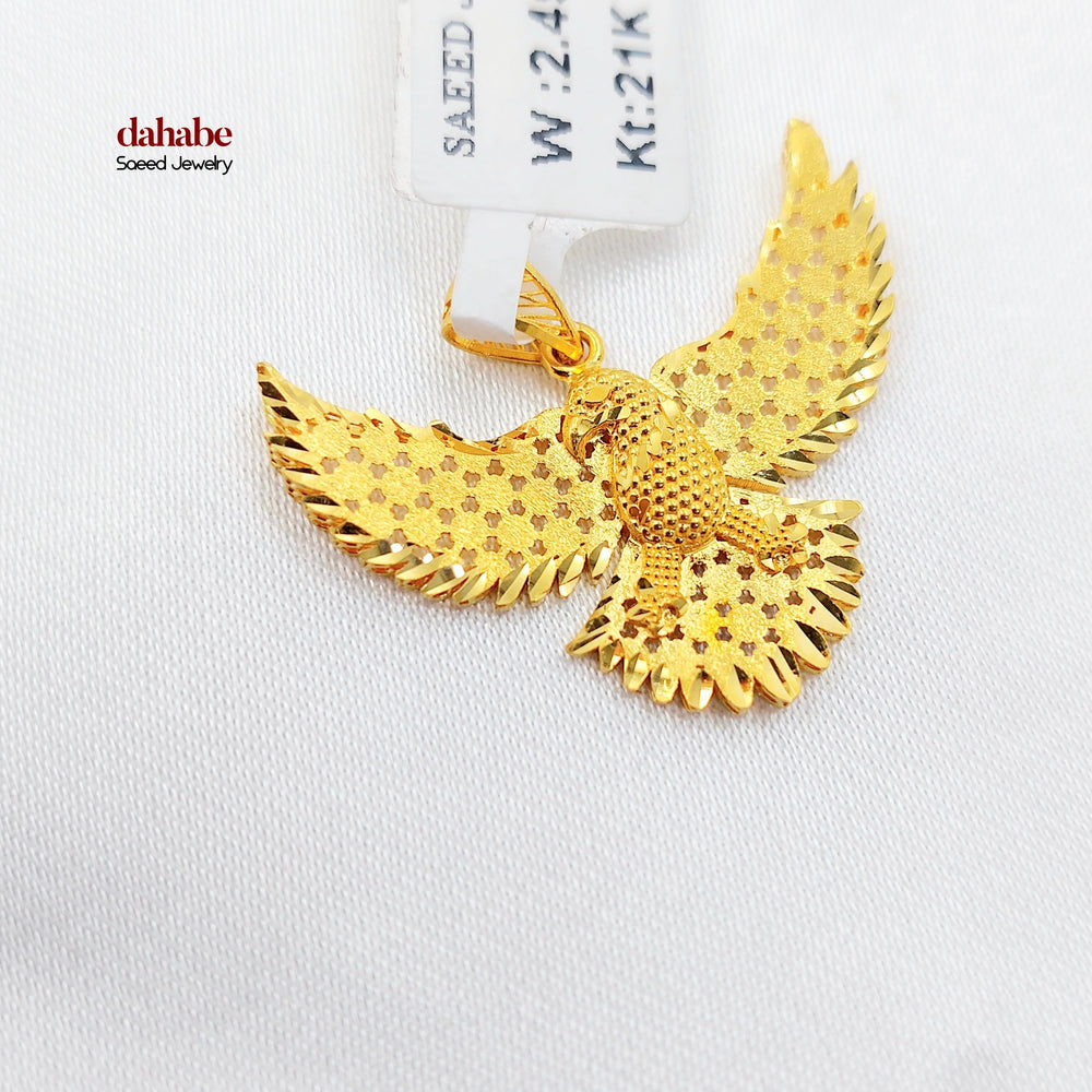 21K تعليقة نسر اكسترا-مجوهرات الشيخ سعيد-Saeed Jewelry 
