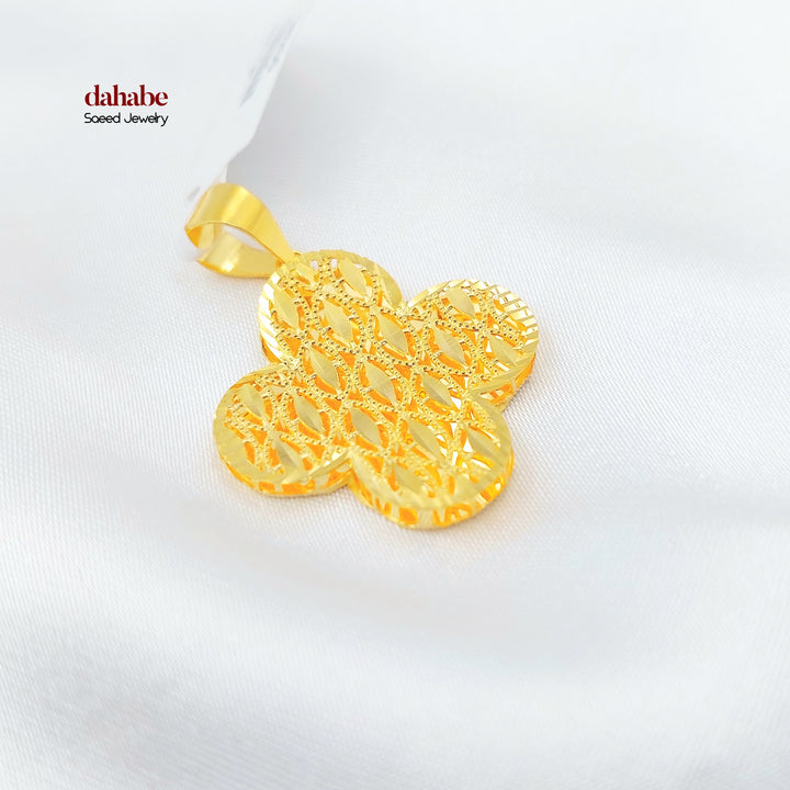 21K تعليقة وردة اكسترا-مجوهرات الشيخ سعيد-Saeed Jewelry 