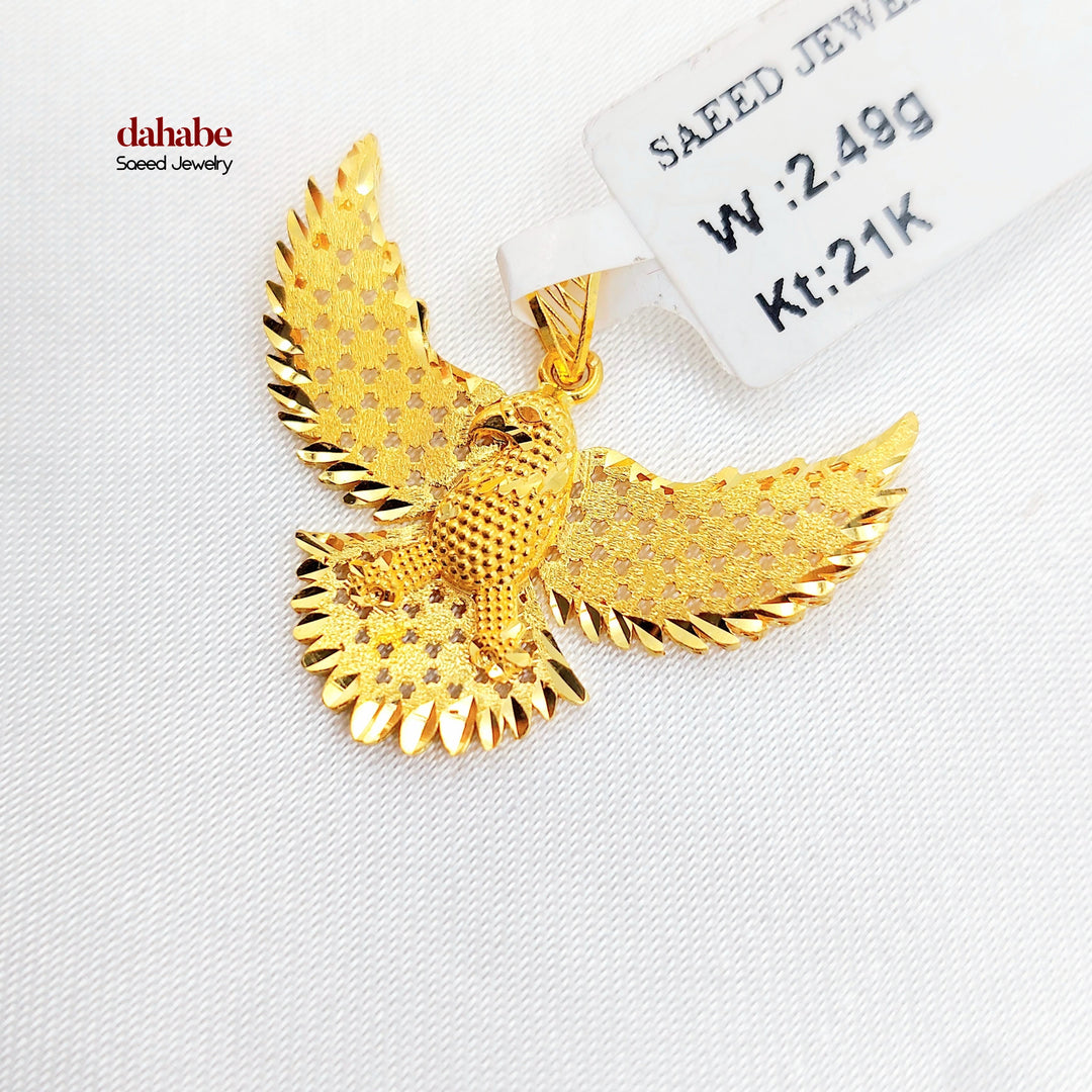 21K تعليقة نسر اكسترا-مجوهرات الشيخ سعيد-Saeed Jewelry 