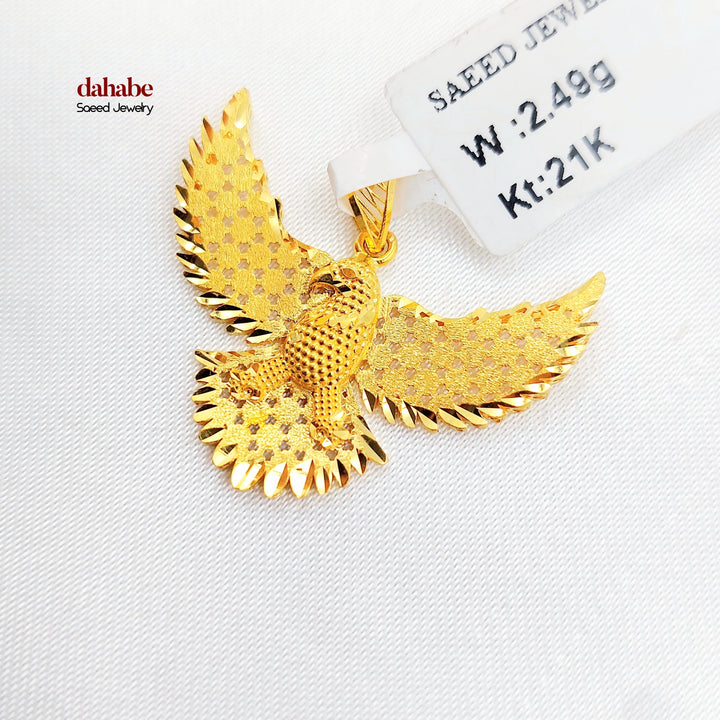 21K تعليقة نسر اكسترا-مجوهرات الشيخ سعيد-Saeed Jewelry 