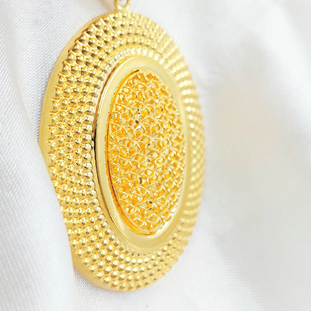 21K تعليقة بيضاوي اكسترا-مجوهرات الشيخ سعيد-Saeed Jewelry 