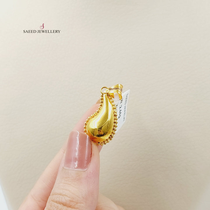 21K تعليقة لوزة اكسترا-مجوهرات الشيخ سعيد-Saeed Jewelry 