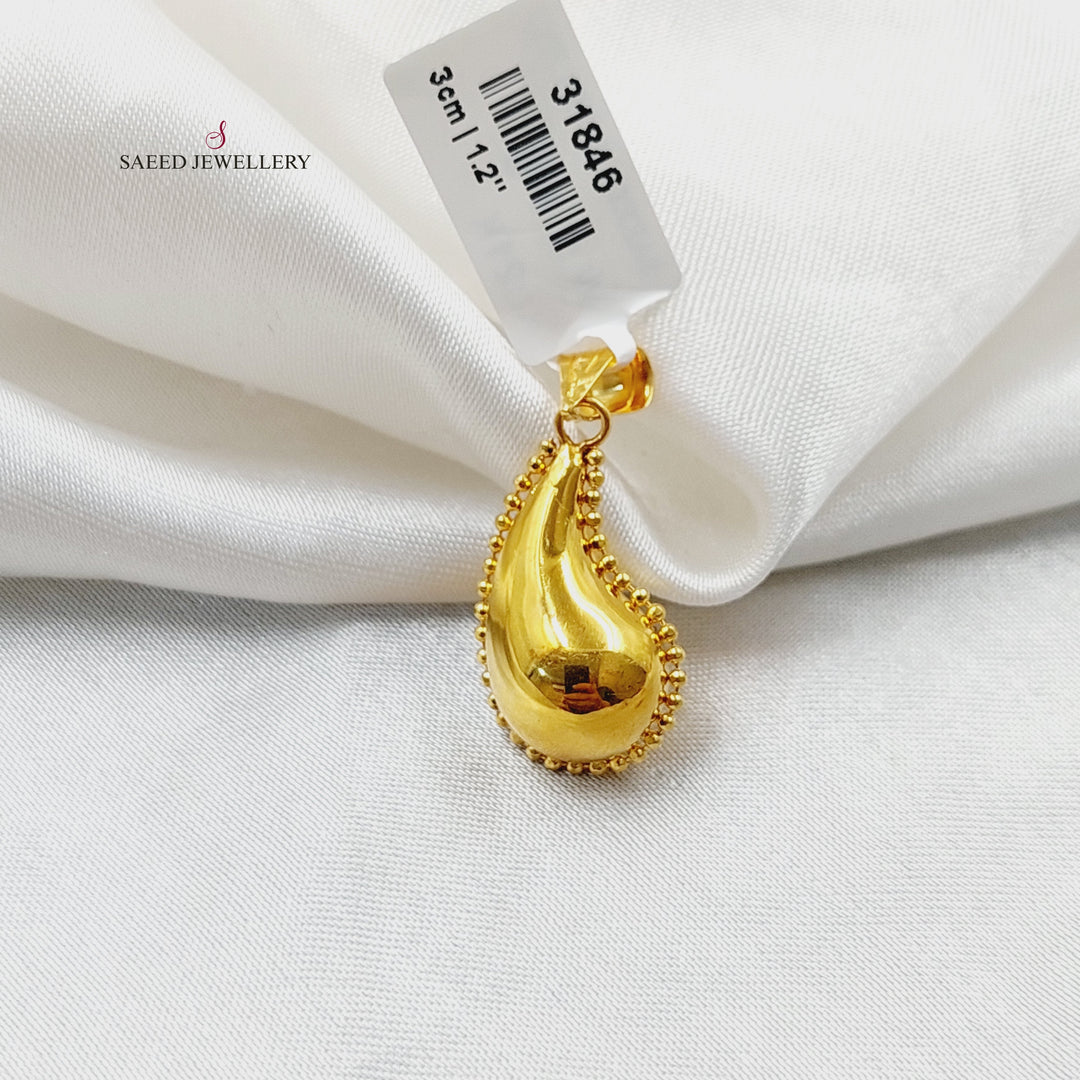 21K تعليقة لوزة اكسترا-مجوهرات الشيخ سعيد-Saeed Jewelry 