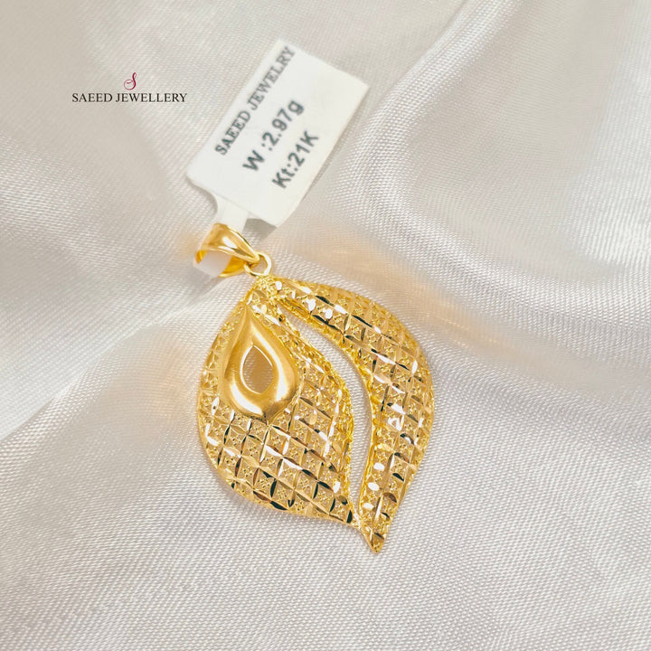 21K تعليقة نقش اكسترا-مجوهرات الشيخ سعيد-Saeed Jewelry 