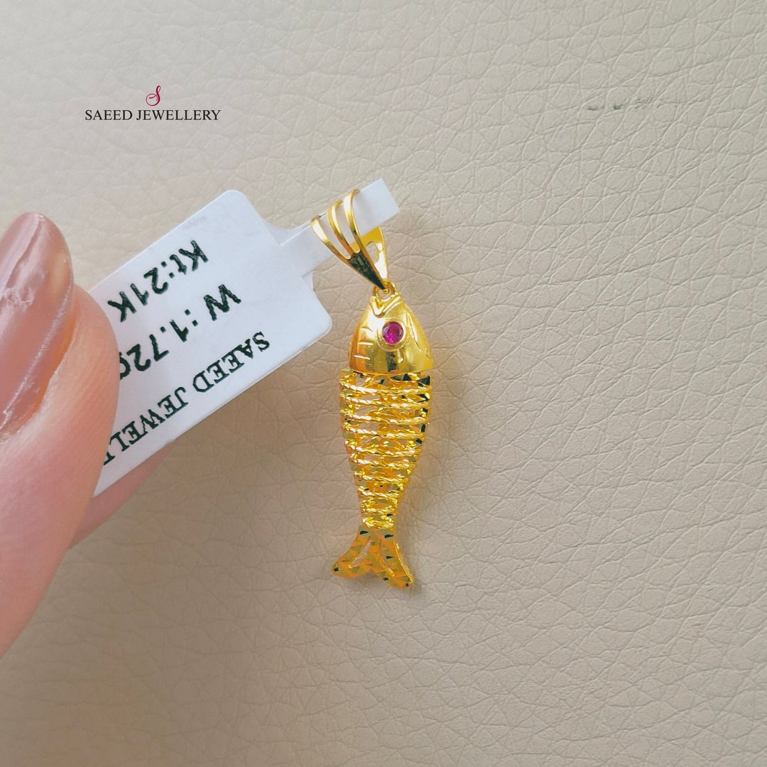 21K تعليقة خفيف اكسترا-مجوهرات الشيخ سعيد-Saeed Jewelry 