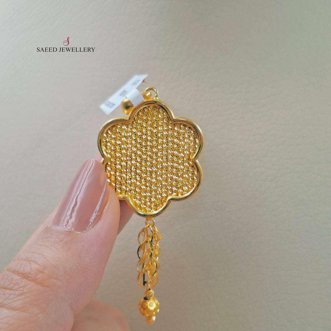 21K تعليقة وردة اكسترا-مجوهرات الشيخ سعيد-Saeed Jewelry 