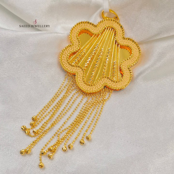 21K تعليقة وردة اكسترا-مجوهرات الشيخ سعيد-Saeed Jewelry 