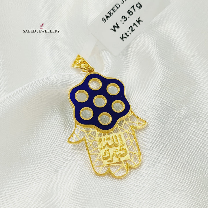 21K تعليقة كف مينا-مجوهرات الشيخ سعيد-Saeed Jewelry 