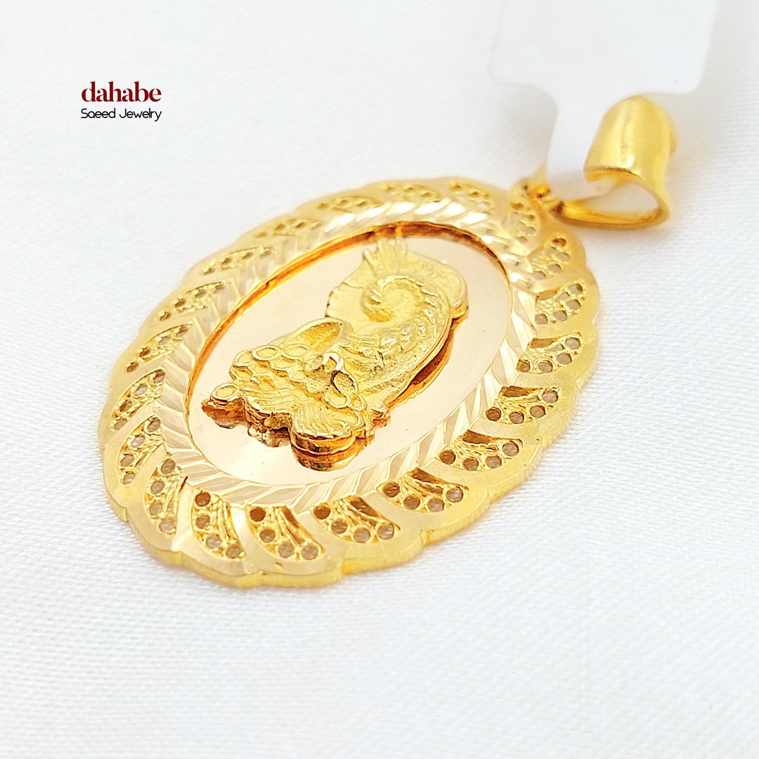 21K تعليقة اونصه نقش-مجوهرات الشيخ سعيد-Saeed Jewelry 