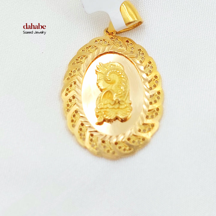 21K تعليقة اونصه نقش-مجوهرات الشيخ سعيد-Saeed Jewelry 