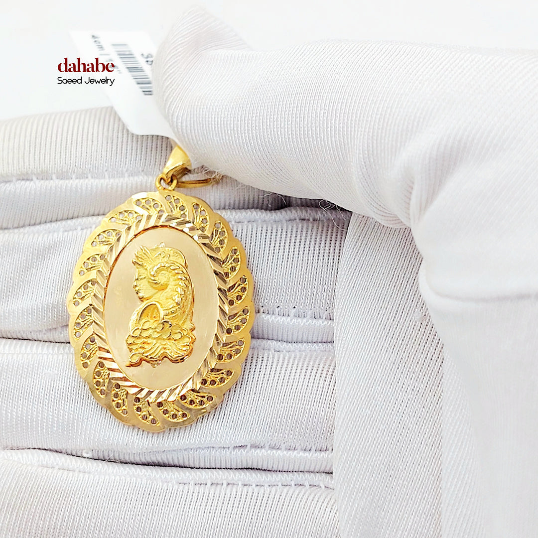 21K تعليقة اونصه نقش-مجوهرات الشيخ سعيد-Saeed Jewelry 