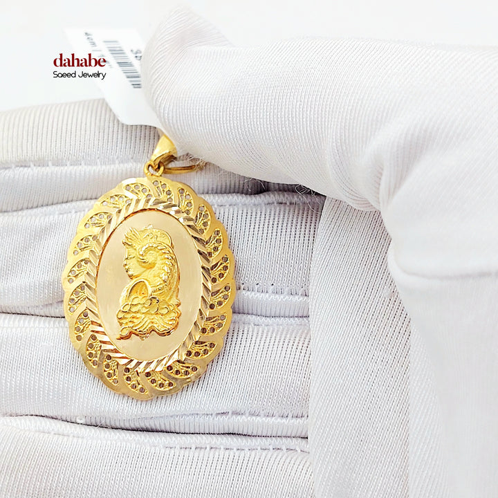 21K تعليقة اونصه نقش-مجوهرات الشيخ سعيد-Saeed Jewelry 
