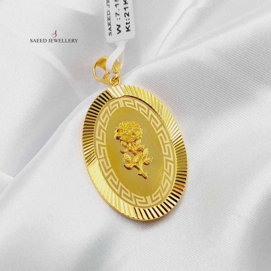 21K تعليقة اونصه نقش-مجوهرات الشيخ سعيد-Saeed Jewelry 