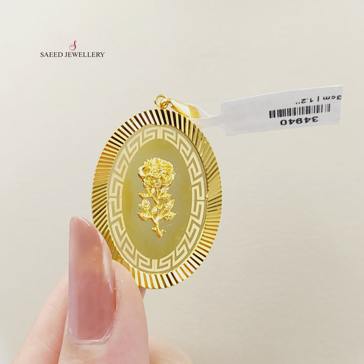 21K تعليقة اونصه نقش-مجوهرات الشيخ سعيد-Saeed Jewelry 