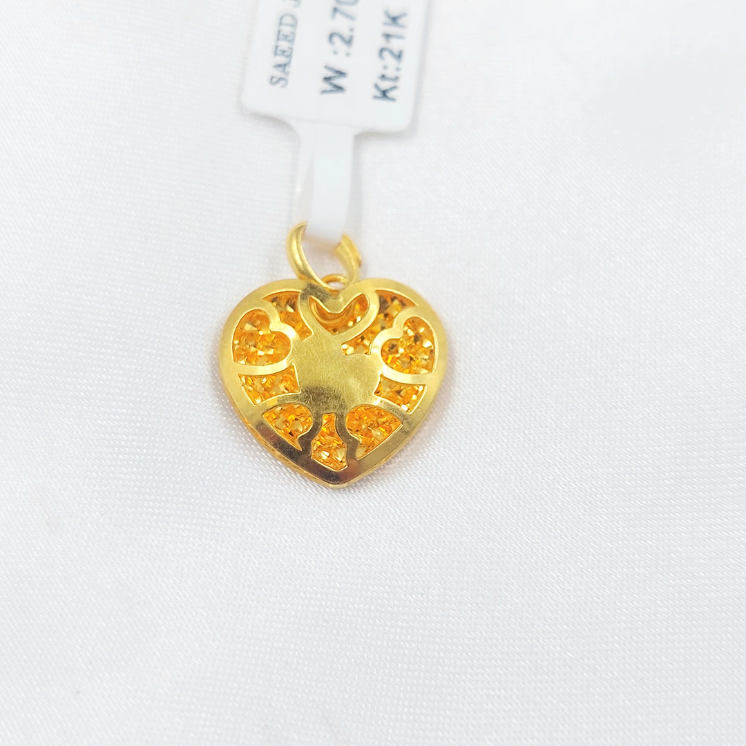 21K تعليقة قلب-مجوهرات الشيخ سعيد-Saeed Jewelry 