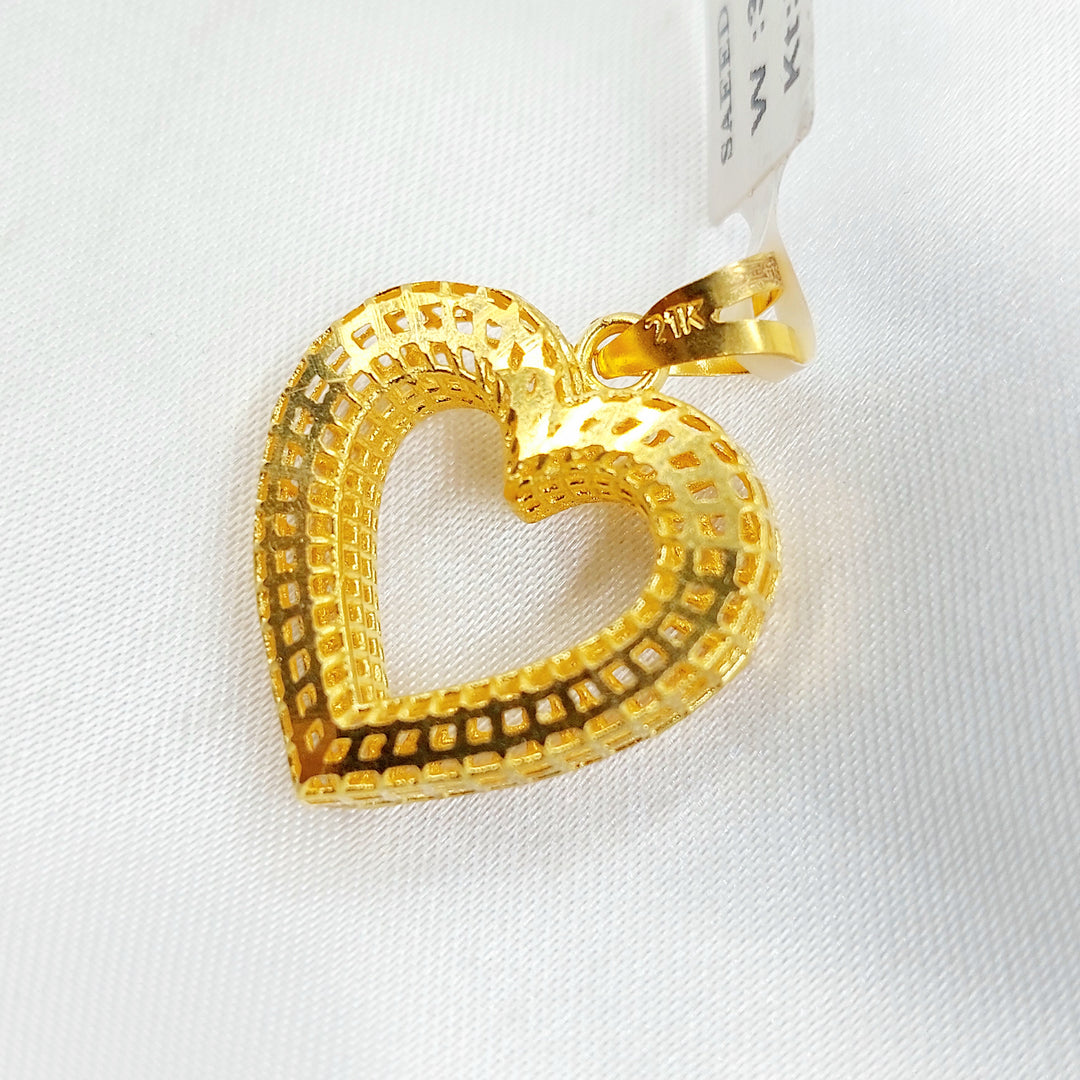 21K تعليقة قلب-مجوهرات الشيخ سعيد-Saeed Jewelry 
