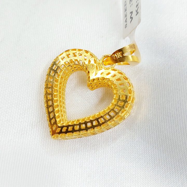 21K تعليقة قلب-مجوهرات الشيخ سعيد-Saeed Jewelry 
