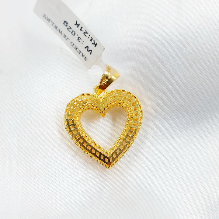 21K تعليقة قلب-مجوهرات الشيخ سعيد-Saeed Jewelry 