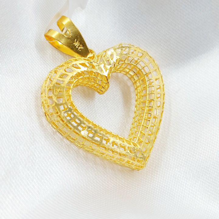 21K تعليقة قلب-مجوهرات الشيخ سعيد-Saeed Jewelry 