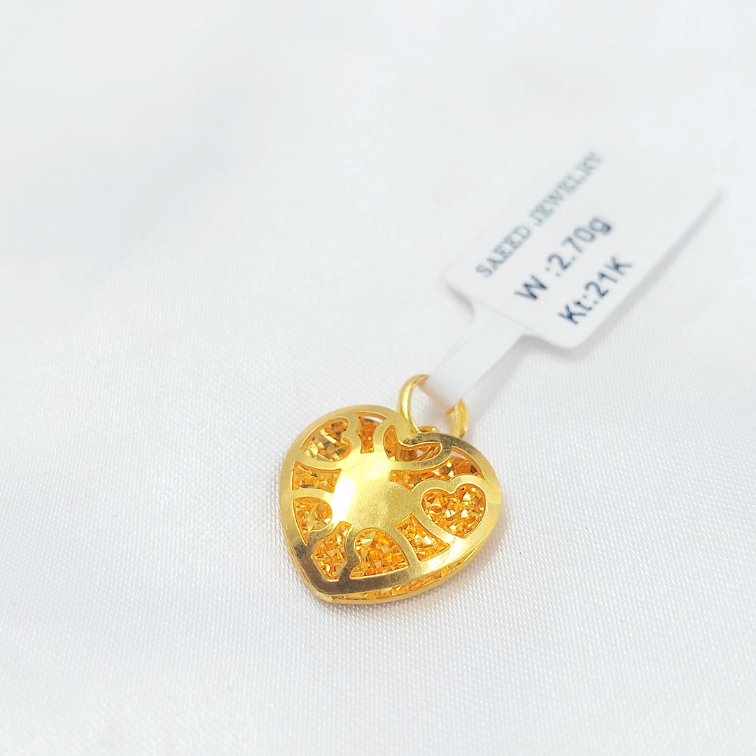 21K تعليقة قلب-مجوهرات الشيخ سعيد-Saeed Jewelry 