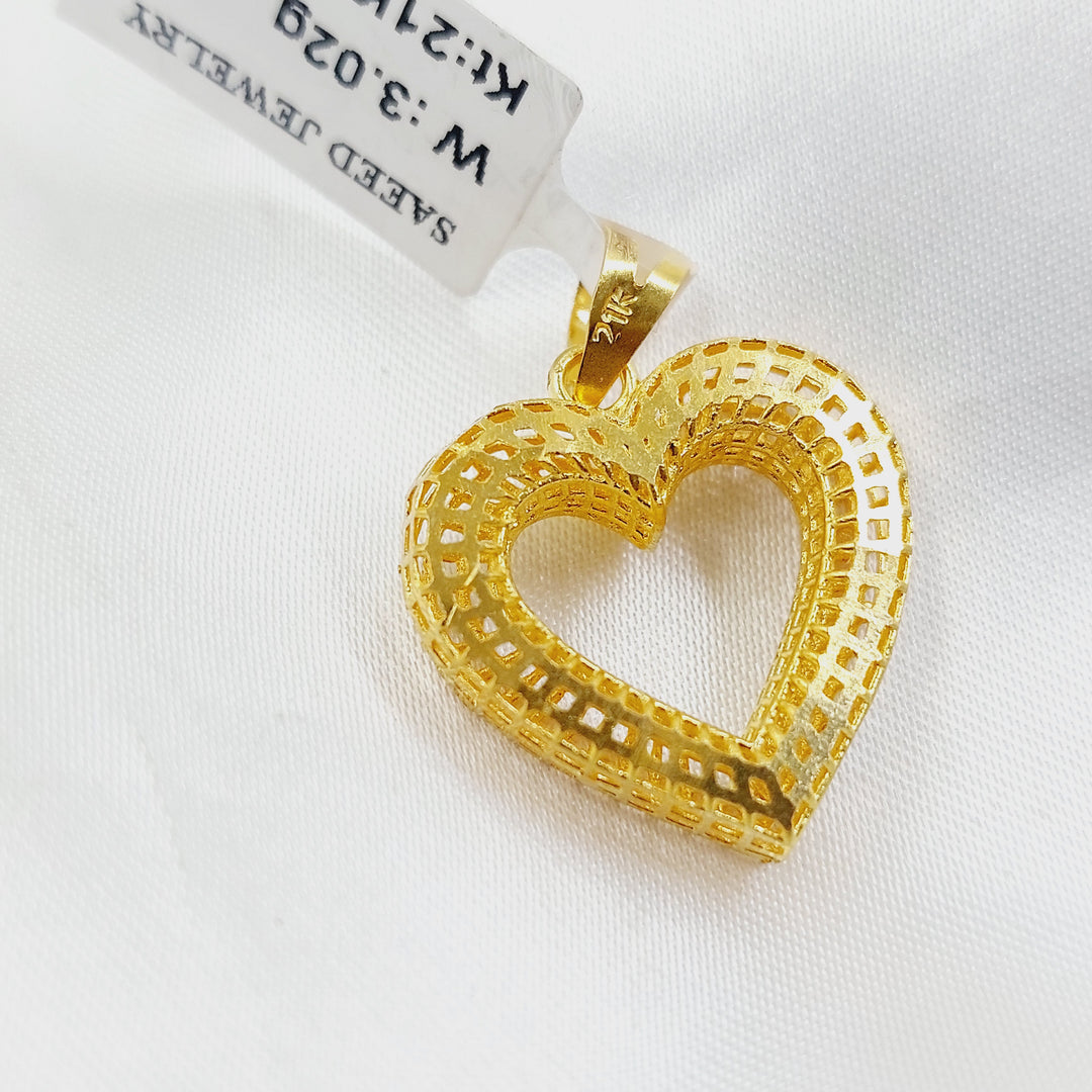 21K تعليقة قلب-مجوهرات الشيخ سعيد-Saeed Jewelry 