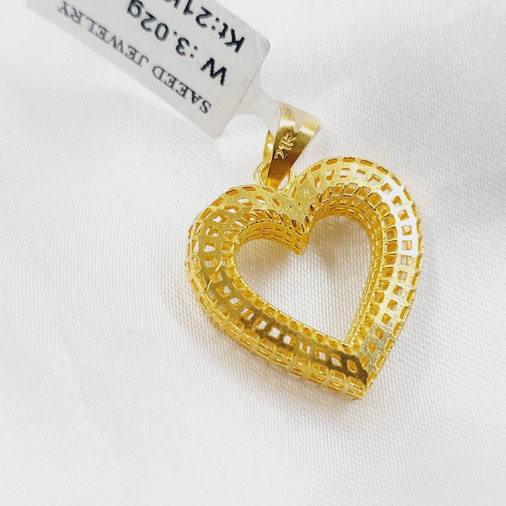 21K تعليقة قلب-مجوهرات الشيخ سعيد-Saeed Jewelry 