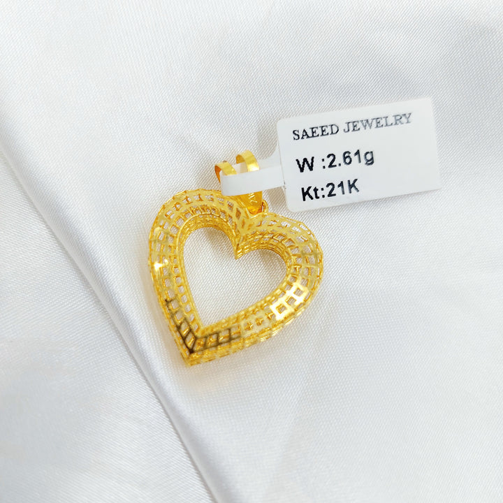 21K تعليقة قلب-مجوهرات الشيخ سعيد-Saeed Jewelry 