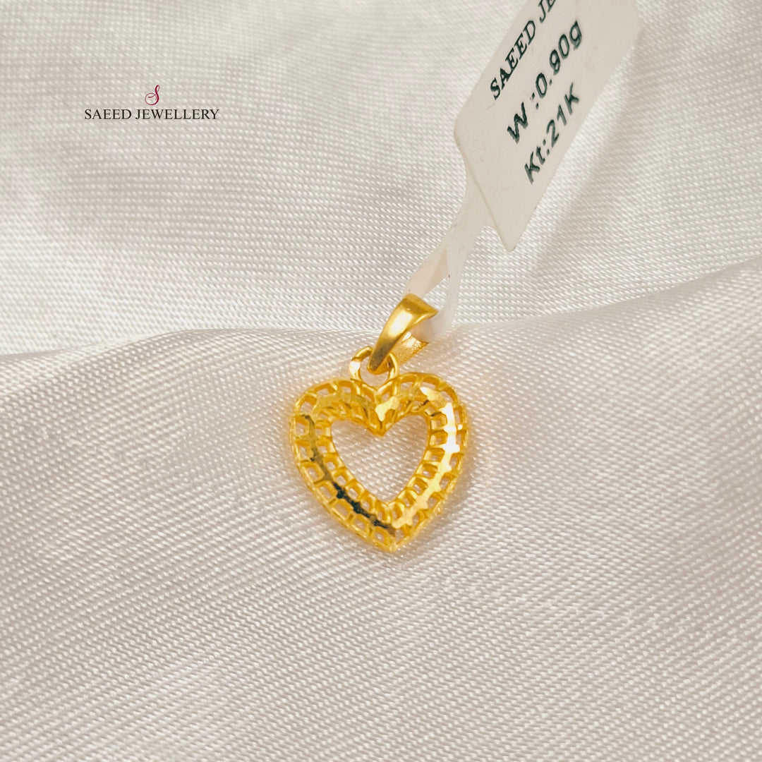 21K تعليقة قلب ناعم-مجوهرات الشيخ سعيد-Saeed Jewelry 