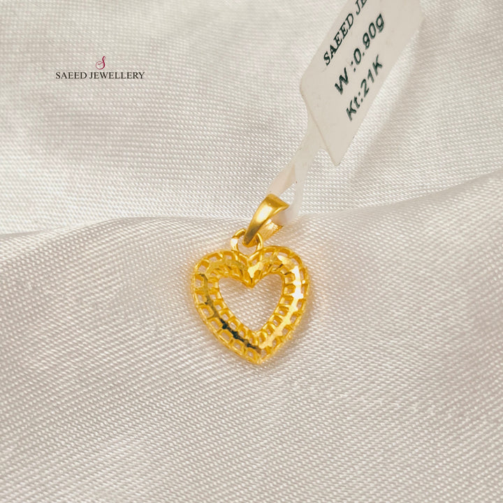 21K تعليقة قلب ناعم-مجوهرات الشيخ سعيد-Saeed Jewelry 
