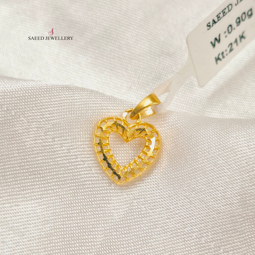 21K تعليقة قلب ناعم-مجوهرات الشيخ سعيد-Saeed Jewelry 
