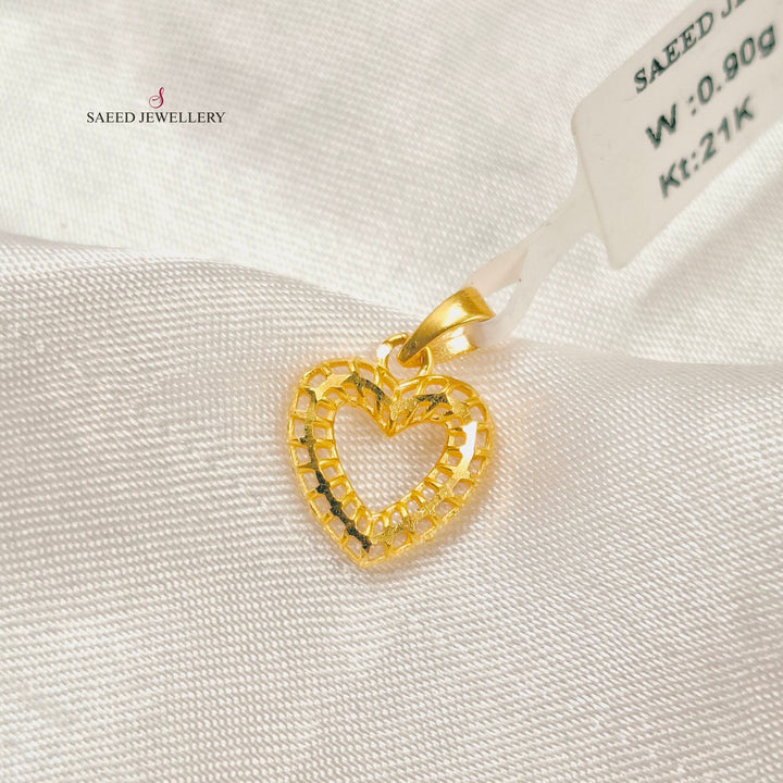 21K تعليقة قلب ناعم-مجوهرات الشيخ سعيد-Saeed Jewelry 