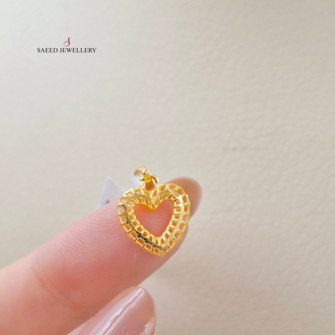 21K تعليقة قلب ناعم-مجوهرات الشيخ سعيد-Saeed Jewelry 