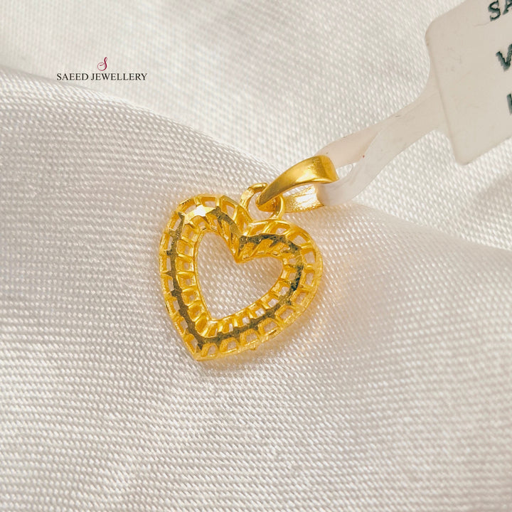 21K تعليقة قلب ناعم-مجوهرات الشيخ سعيد-Saeed Jewelry 