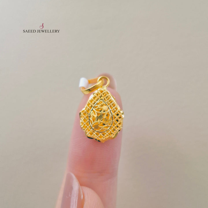21K تعليقة كويتي ناعم-مجوهرات الشيخ سعيد-Saeed Jewelry 